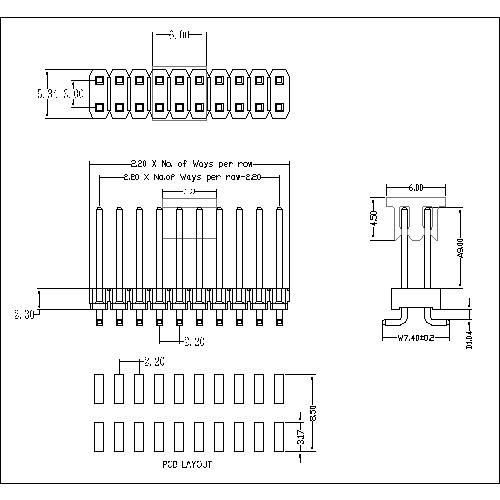 PHIM01-XXD 2.2x3.0x2.3mm Pin Header DualRow SMT Type PHIM01-XXD 2.2x3.0x2.3mm Pin Header DualRow SMT Type