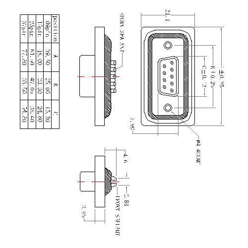 WDB01-FXXXXXXX 1 D-SUB FEMALE SOLDER WATERPROOF TYPE WDB01-FXXXXXXX 1 D-SUB FEMALE SOLDER WATERPROOF TYPE