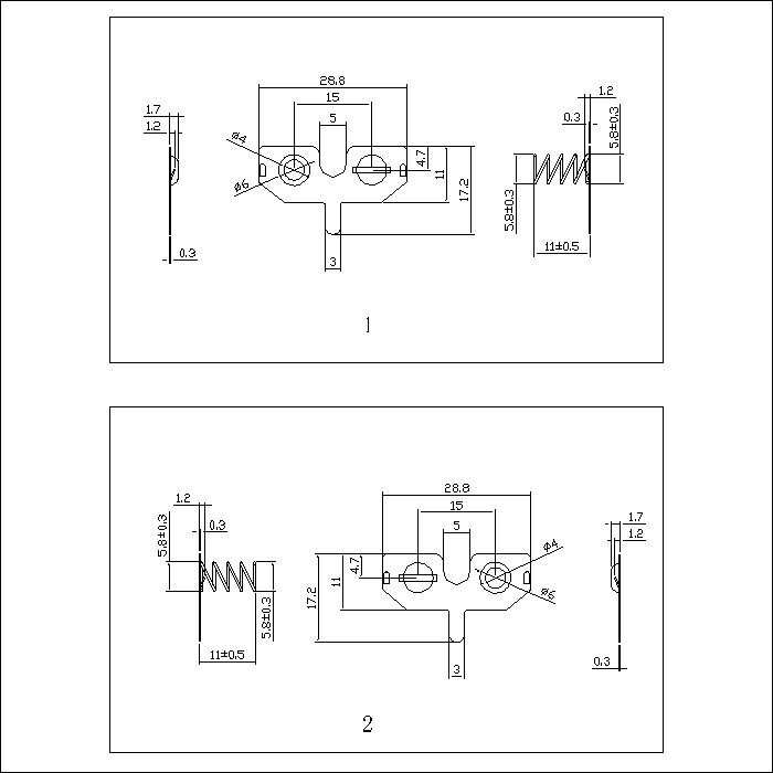 5# Cell Battery Contacts(Positive And Negative) 173L BS-S-SI-R-173L