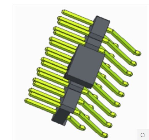 2.54mm Pin Header Dual Row SMT With Post