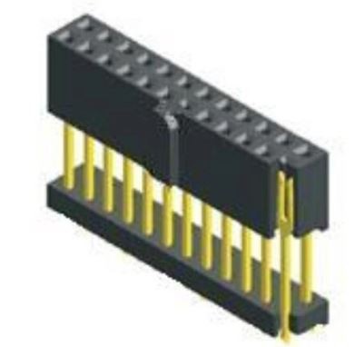 2,54-mm-Buchsenleiste Kunststoff H=19,5 mm hinzufügen